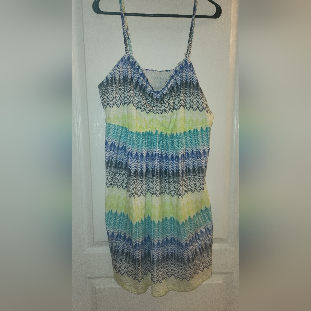 NWT Cacique Multicolor Zigzag Pattern Sleepwear Chemise Size 18/20
